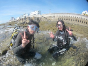 沖縄　ダイビング　砂辺