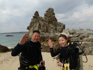 沖縄　ダイビング　崎本部　ゴリラチョップ