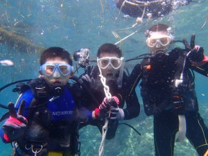 沖縄　ダイビング　青の洞窟　体験