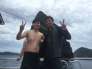 沖縄　ダイビング　男岩