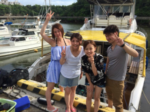 沖縄　体験ダイビング　船前