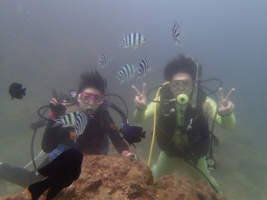 沖縄　ダイビング　砂辺　体験ダイビング