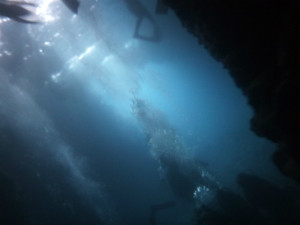 沖縄　体験ダイビング　洞窟