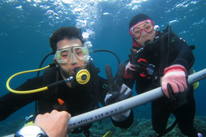 沖縄　体験ダイビング　サポートスティック