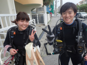 沖縄　ダイビング　ビーチ講習