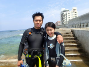 沖縄　ダイビング砂辺　体験ダイビング