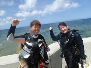 沖縄　ダイビング　砂辺　OWD講習