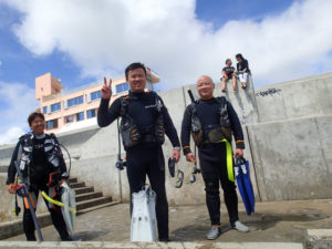 沖縄　ダイビング　砂辺　体験ダイビング