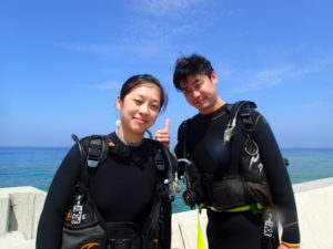 沖縄　体験ダイビング　砂辺