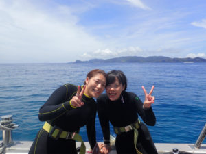 沖縄　ダイビング　慶良間　体験ダイビング　マンタ
