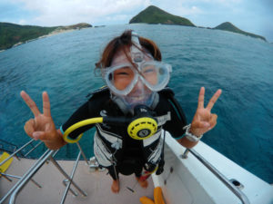 沖縄　ダイビング　フルフェイスマスク