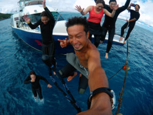 沖縄　体験ダイビング　記念撮影