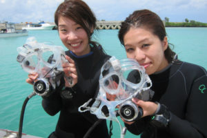 沖縄　ダイビング　フルフェイスマスク