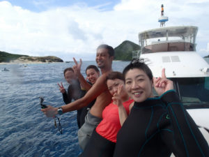 沖縄　体験ダイビング　記念写真