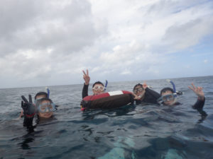 沖縄　砂辺　体験ダイビング　シュノーケル