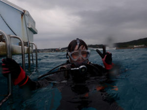 沖縄　ダイビング　体験ダイビング　フルフェイスマスク