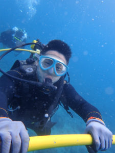 沖縄　体験ダイビング　水中