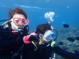 沖縄　体験ダイビング　水中