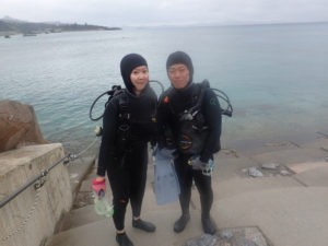 沖縄　崎本部　ゴリラチョップ　ダイビング　体験ダイビング　ビーチダイビング