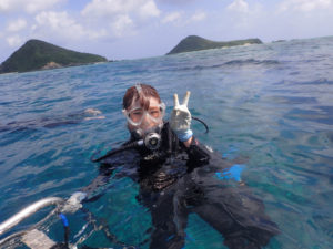 沖縄 ダイビング 慶良間 体験ダイビング フルフェイスマスク