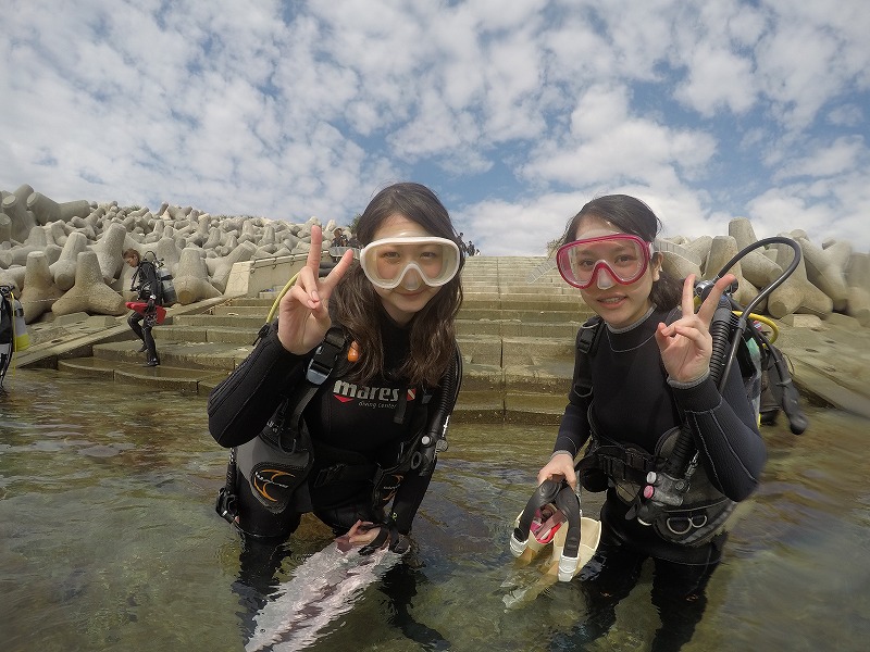 沖縄　崎本部　ゴリラチョップ　ダイビング　ビーチダイビング　体験ダイビング
