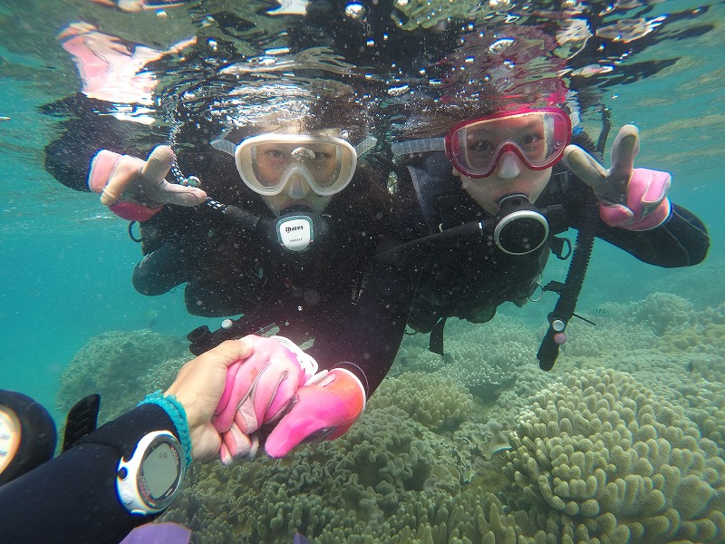 沖縄　崎本部　ゴリラチョップ　ダイビング　ビーチダイビング　体験ダイビング