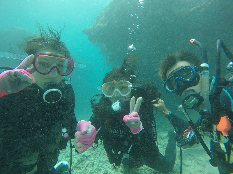 沖縄　崎本部　ゴリラチョップ　ダイビング　ビーチダイビング　体験ダイビング