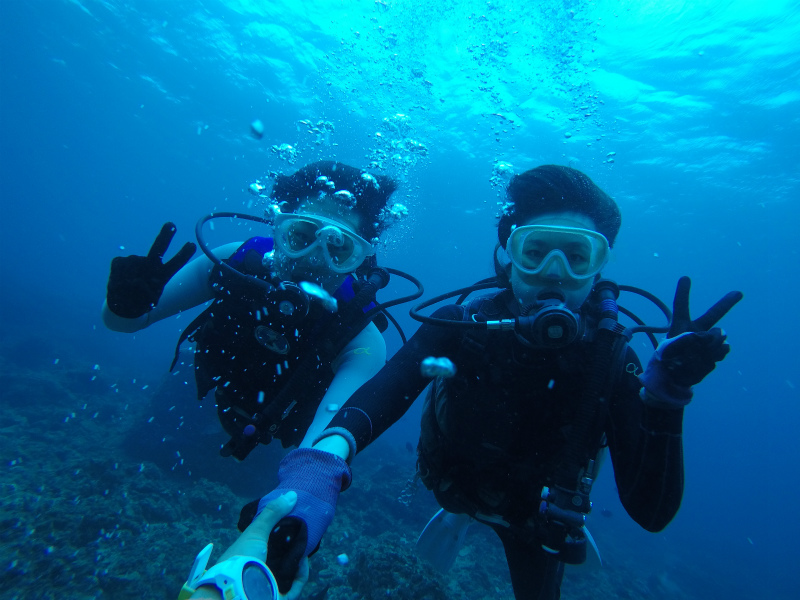 沖縄　北谷　宮城海岸　砂辺　ダイビング　体験ダイビング　ビーチダイビング