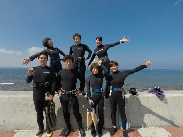 沖縄　北谷　砂辺　ダイビング　ビーチダイビング　体験ダイビング