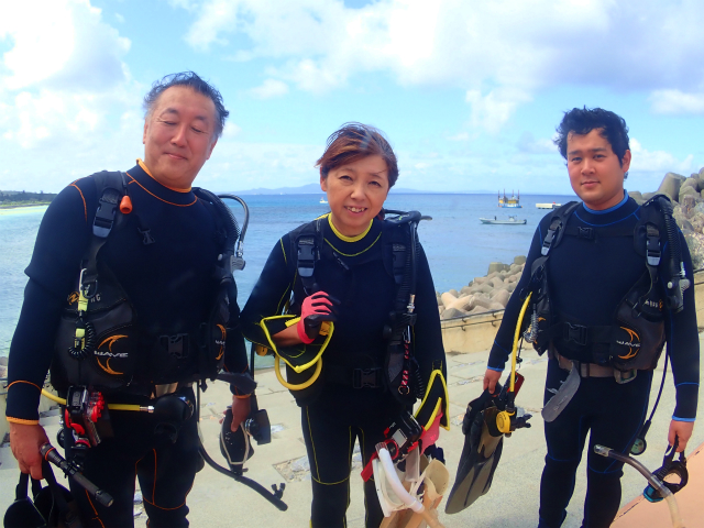 沖縄　ダイビング　ビーチダイビング　ゴリチョ