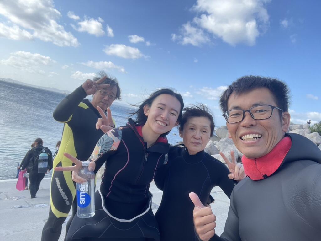 沖縄　ゴリチョ　体験ダイビング　ビーチ　アルファダイブ